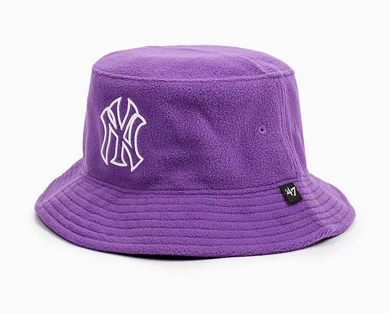 Панама '47 Brand FLEECE BUCKET New York Yankees B-FLCBK17PFF-BV Bright Purple — фото 1