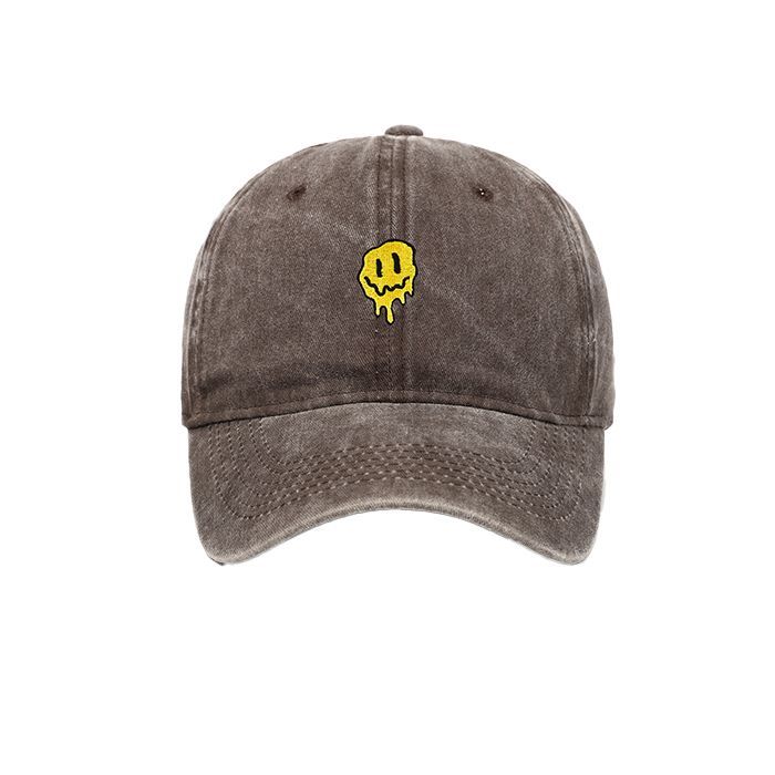 Бейсболка Смайл коричневая